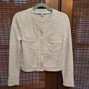 ANTONIO MELANI Light Gray Textured Blazer